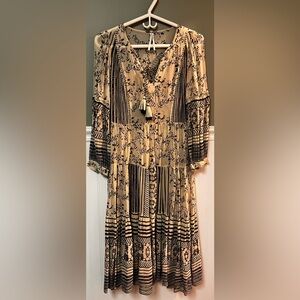 Anthropologie Bohemian Tiered Midi Dress, Overlay ONLY, perfect for layering